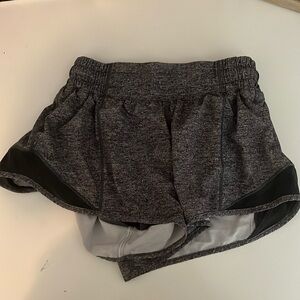 grey LULULEMON hotty hot shorts! Size 0
